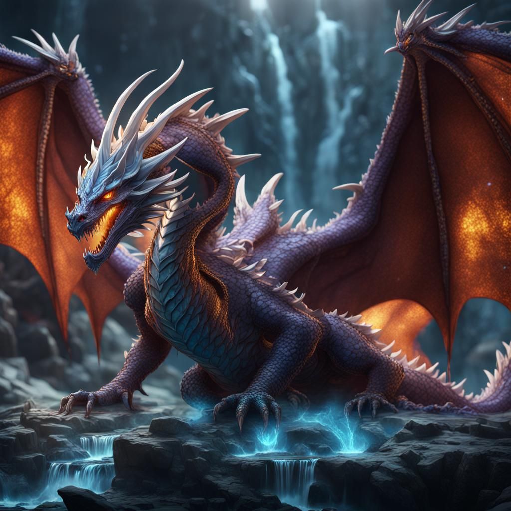Fantastical Crystal Dragon Concept Art