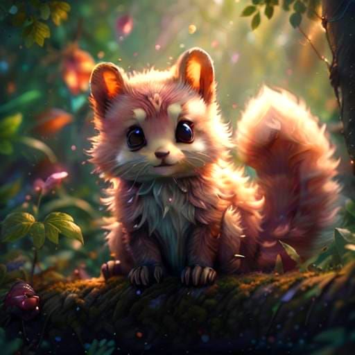 Cute fantasy squirrel
