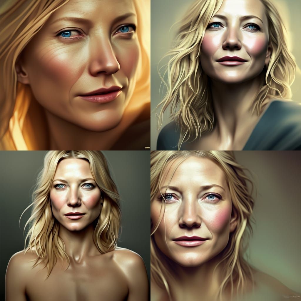 Actresses Portrait: Digital Art and Photography