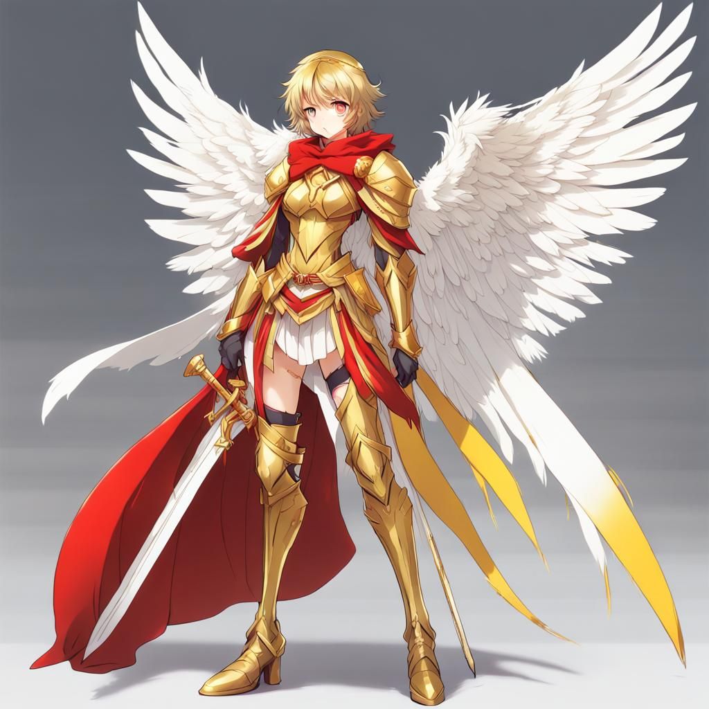 Anime Angel Warrior Character Design