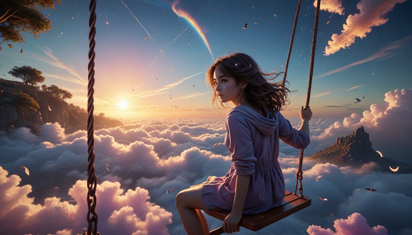 Whimsical Playground Among the Clouds