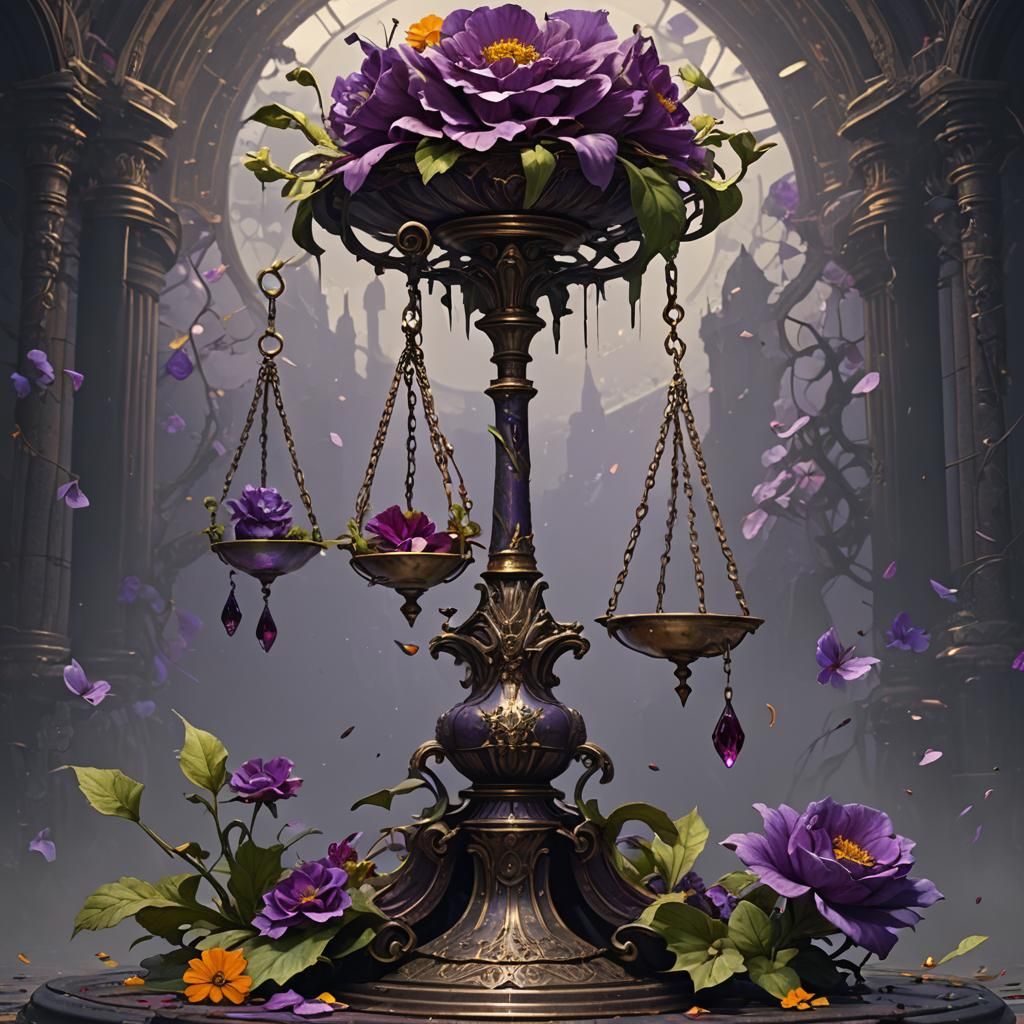 Crown and Flower on Unbalanced Scale