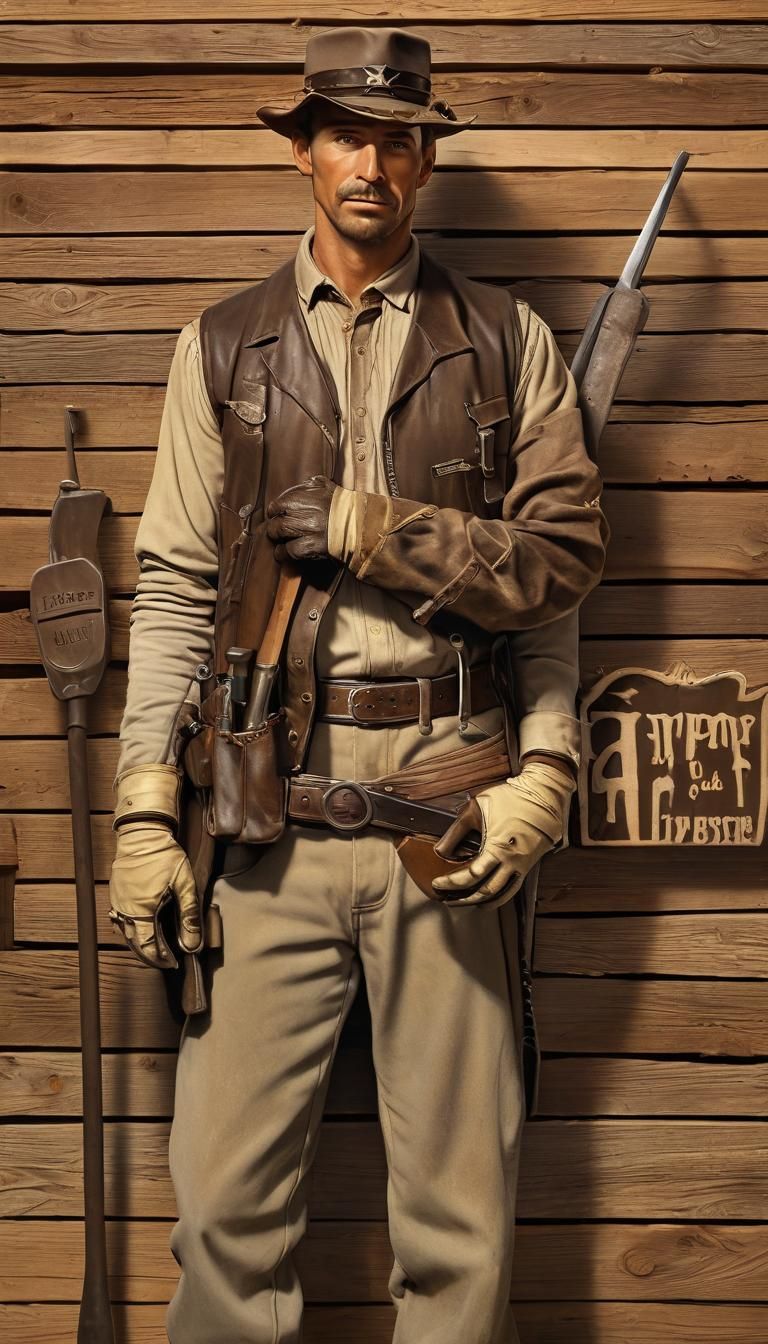 Jesus as Old West Sheriff in Rockwell Style