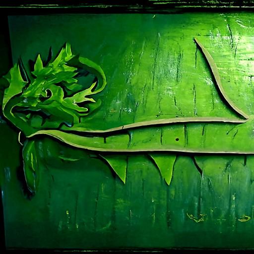 Green Dragon Pub Sign in Painted Style