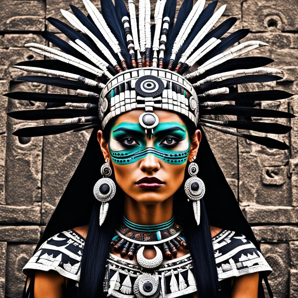 Gothic Aztec Woman Portrait