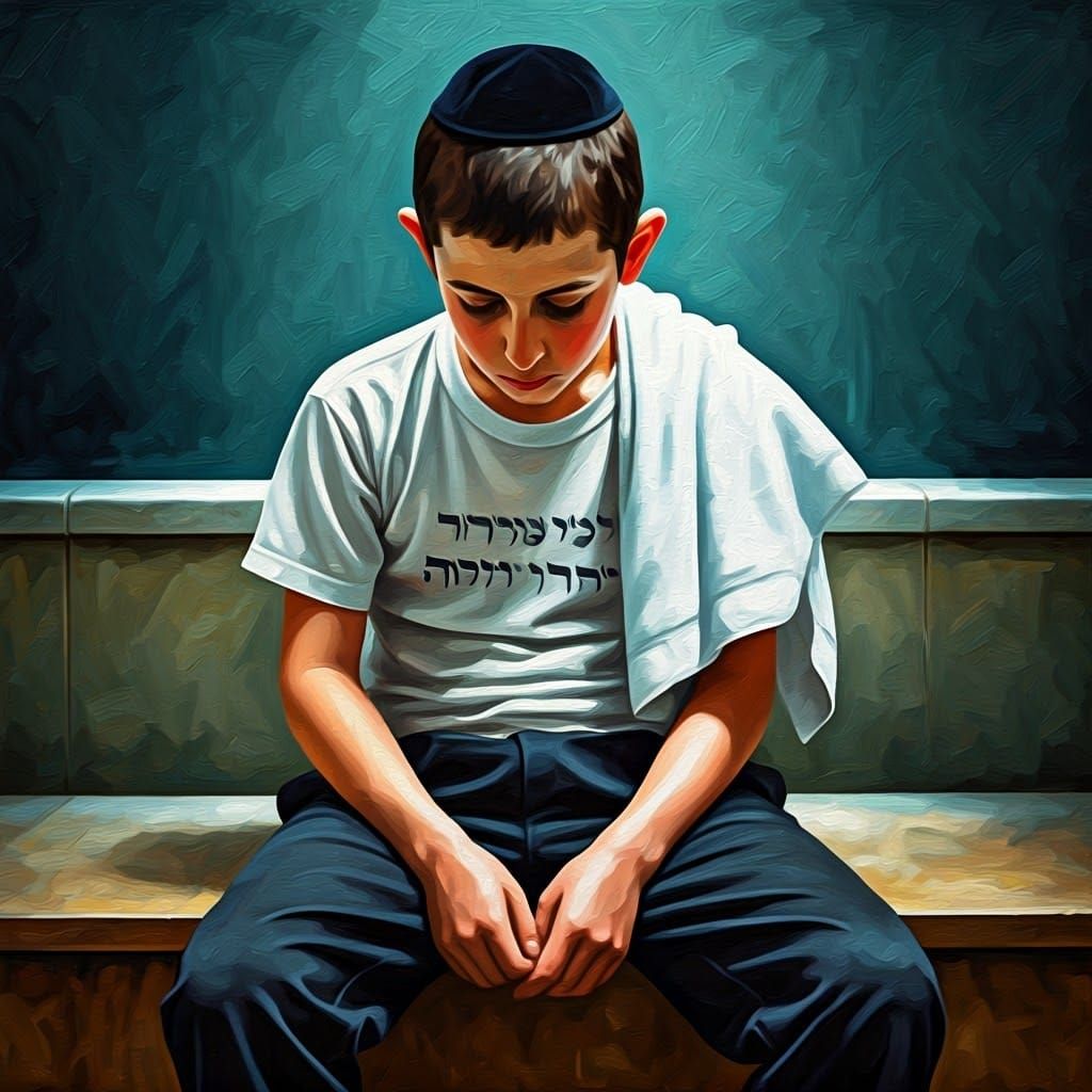 Hasidic Youth in Contemplation