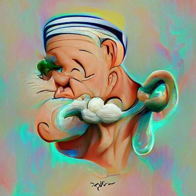 Popeye the Sailor Man in Comic Art Style