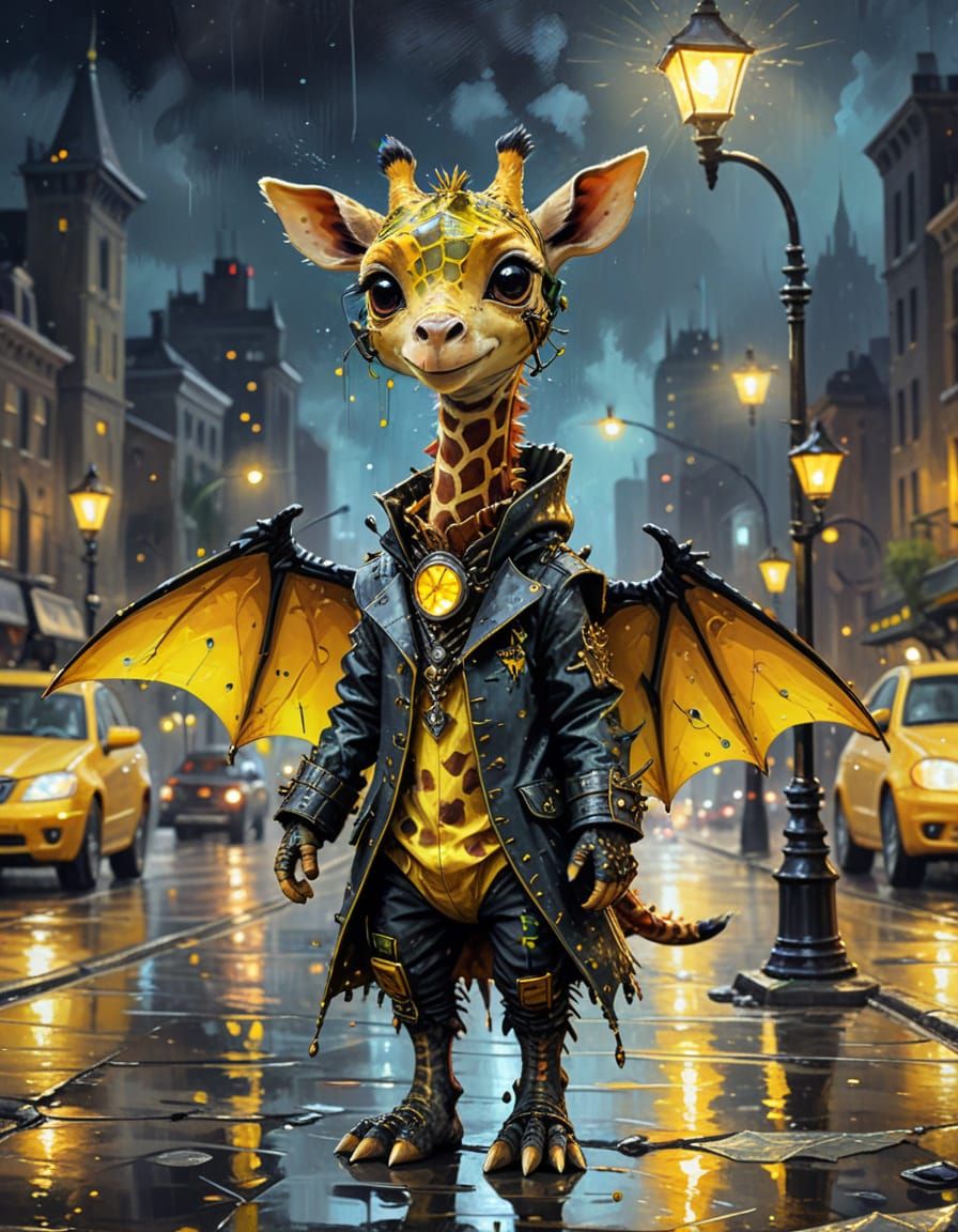 Steampunk Giraffe Impersonating a Mouse Bat