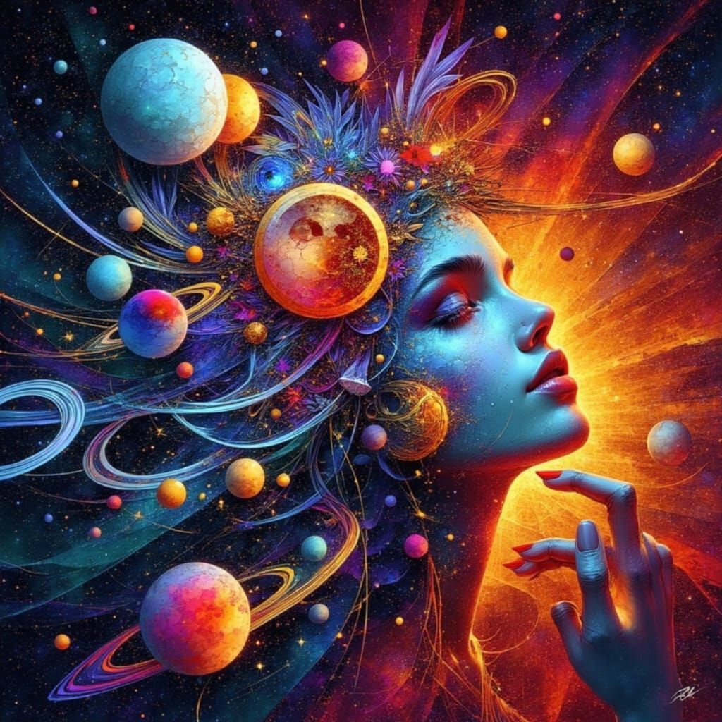 Majestic Horus Shines in Cosmic Splendor