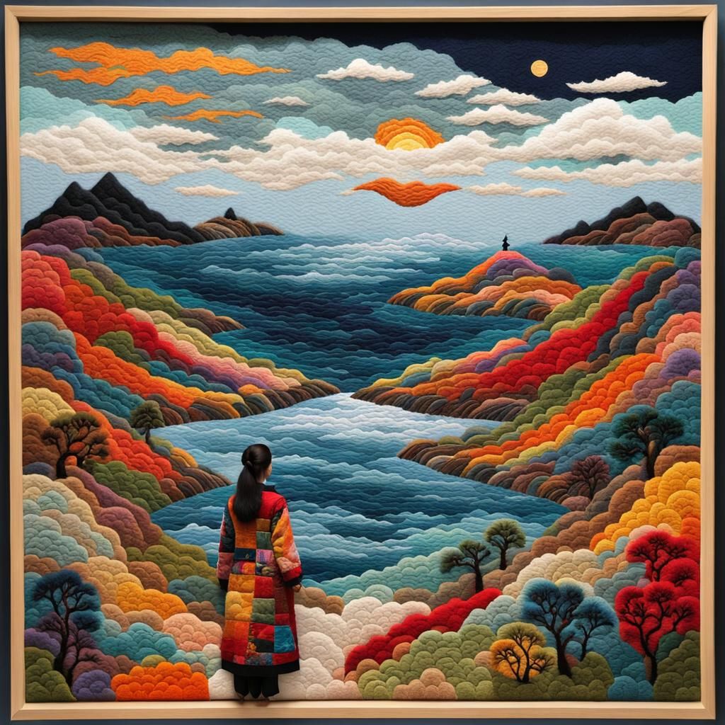 Felt Art: Woman in Chinese-Themed World Jacket