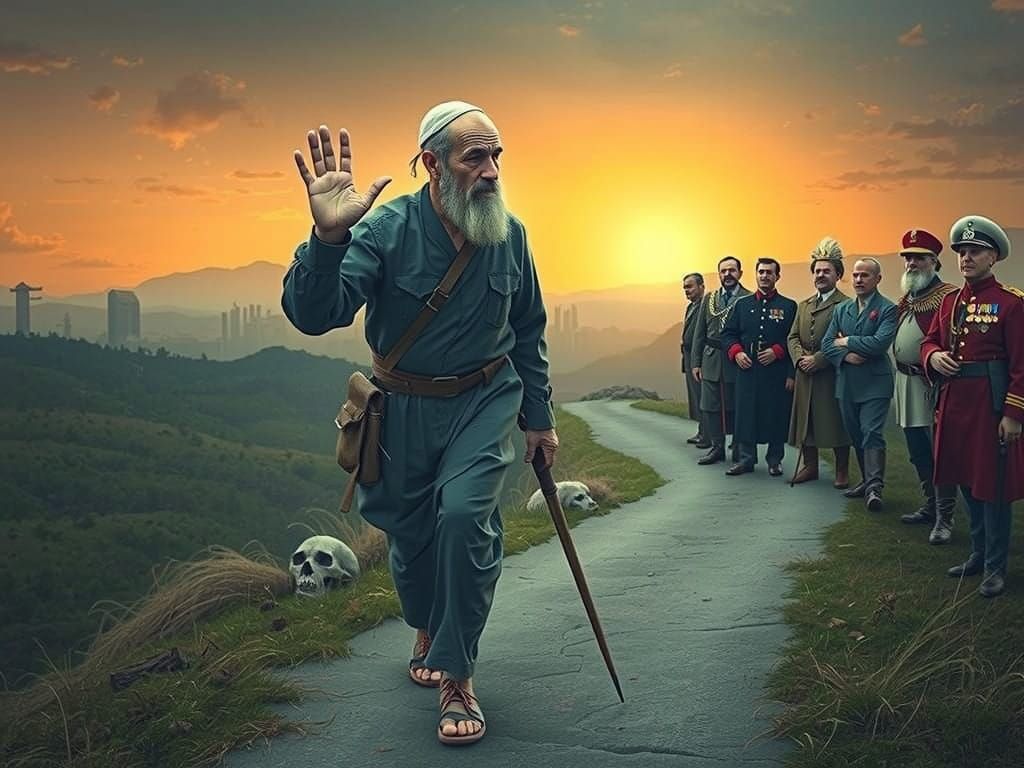 A Resolute Elder Embarks on a Hopeful Journey Towards a Brig...