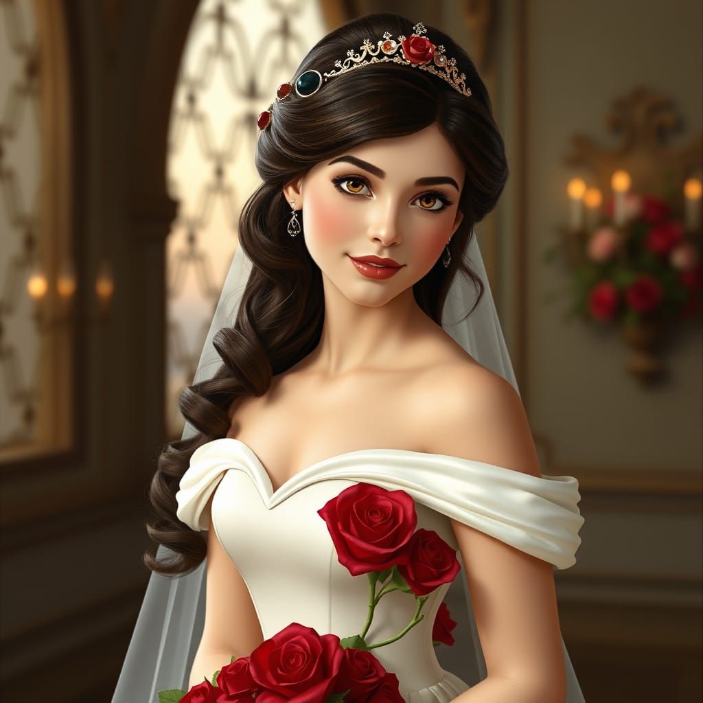 Belle's Wedding: Live-Action Disney Princess in Alphonse Muc...