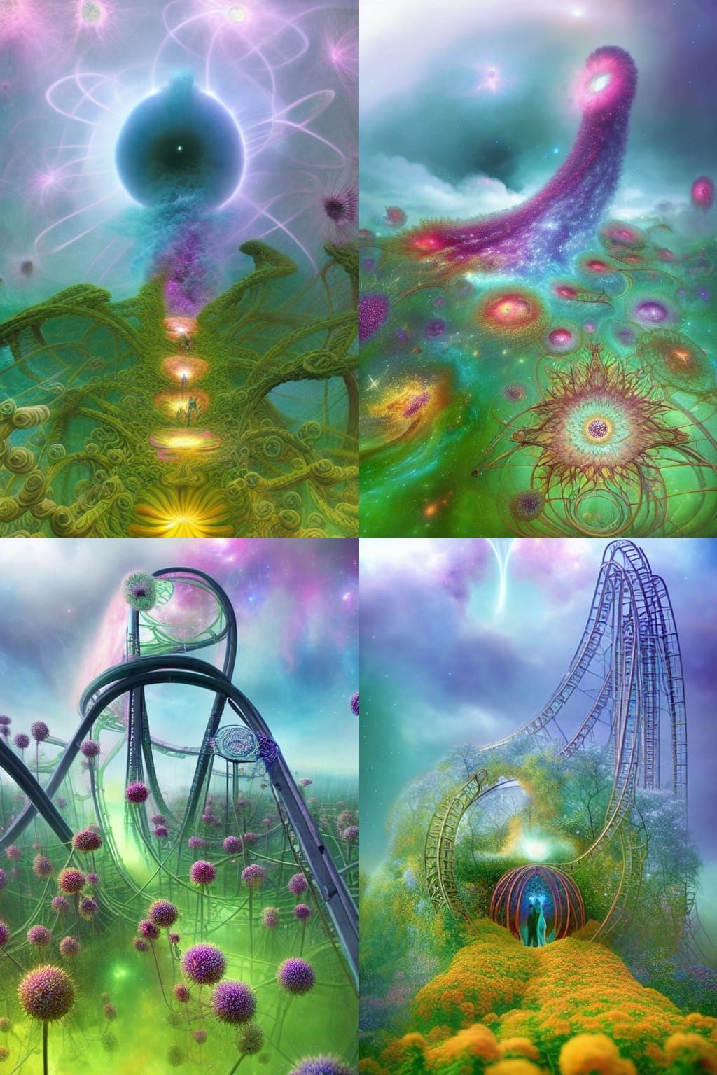 Starseed expansive occult nebula galaxy rollercoaster - one word Game