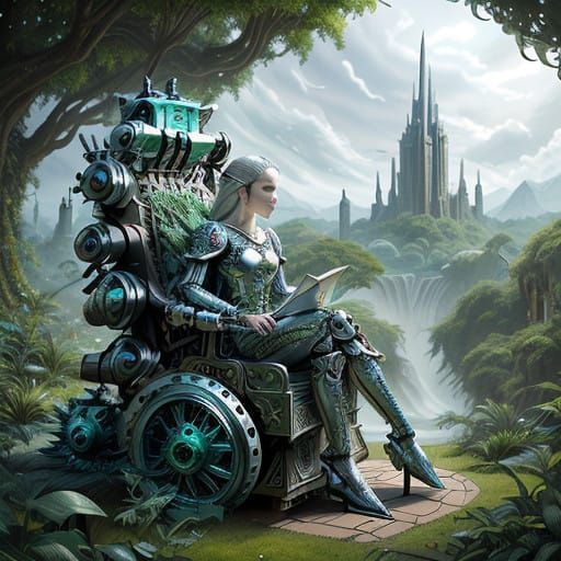 Ethereal Queen Reigns Amidst Dragon-Touched Foliage