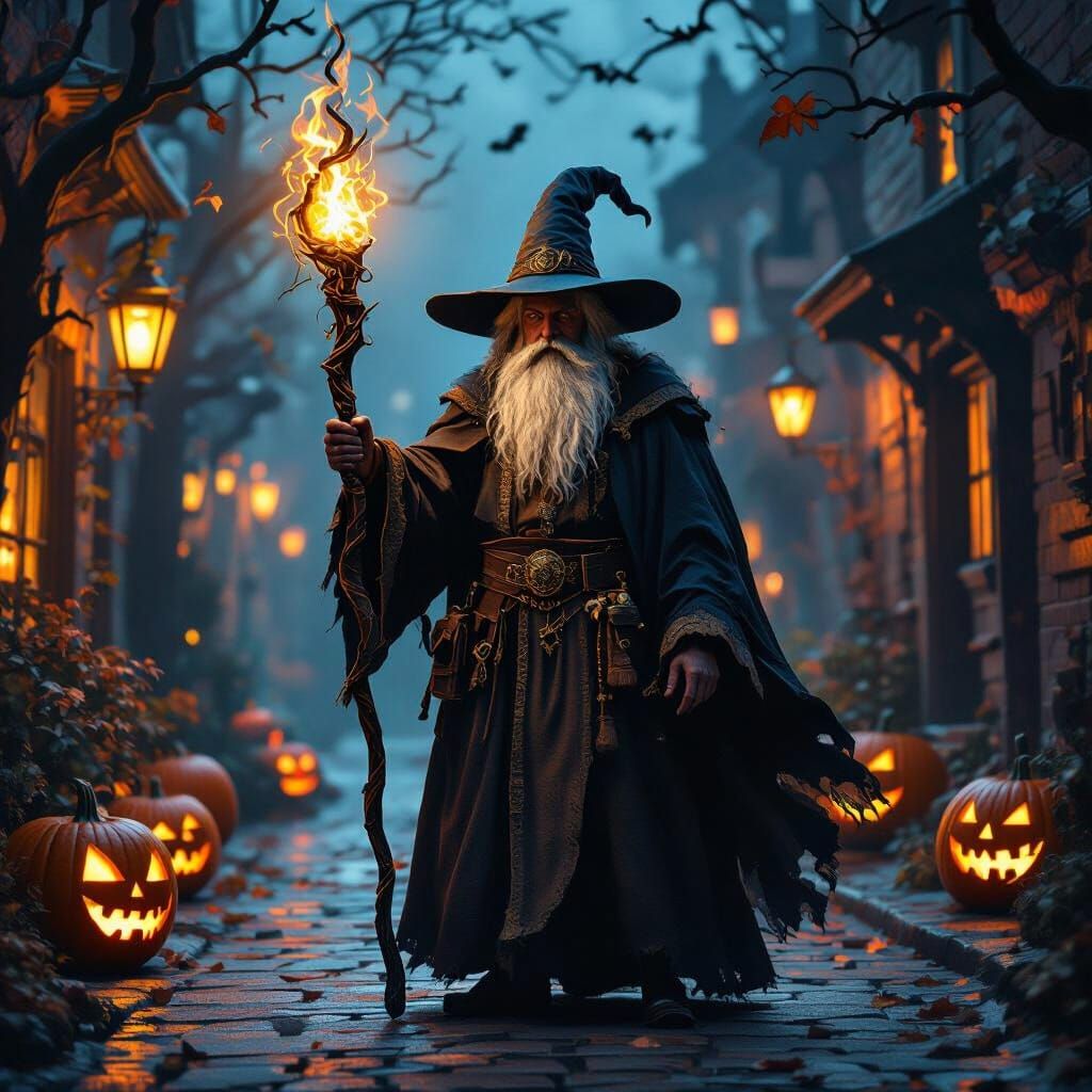 Wise Wizard Halloween Night