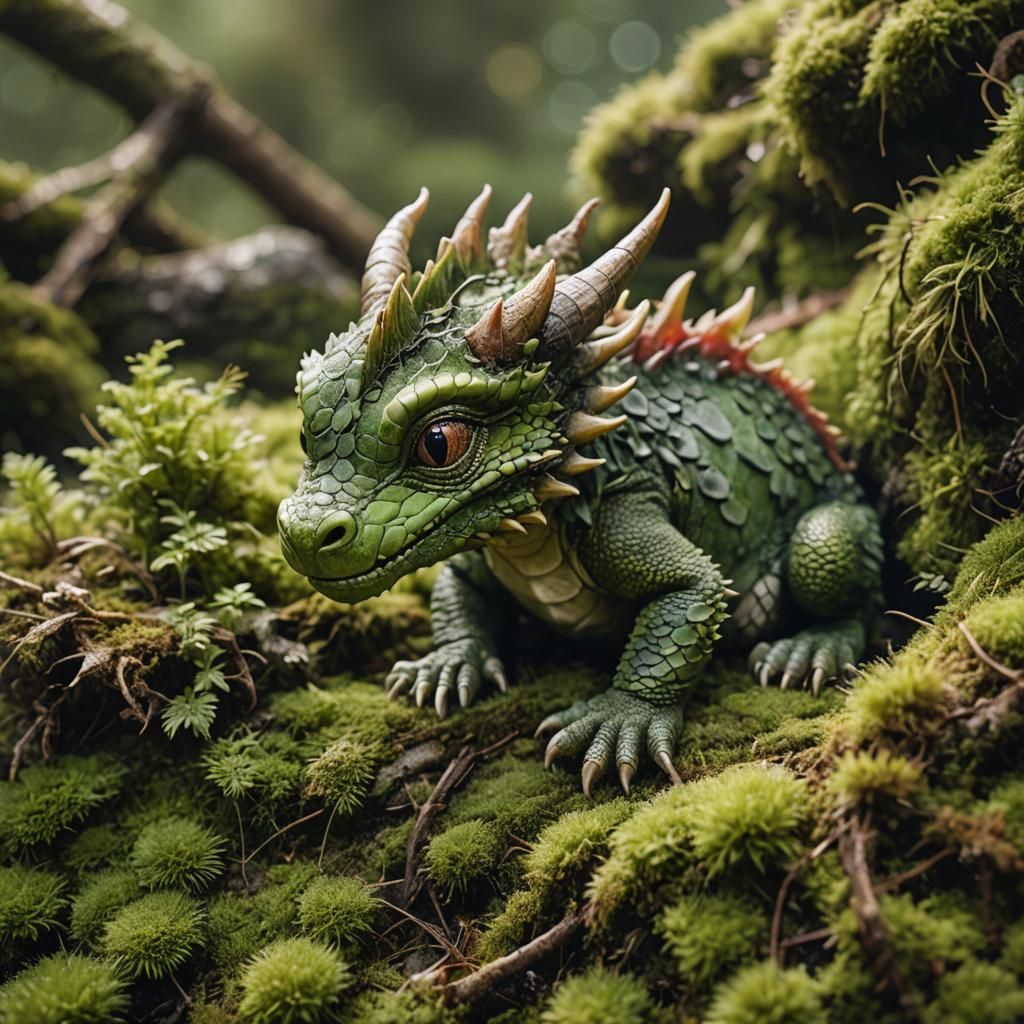 Sleeping Baby Dragon in Natural Light