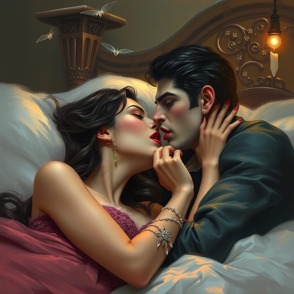Vampire's Kiss: Ethereal Fantasy Close-Up