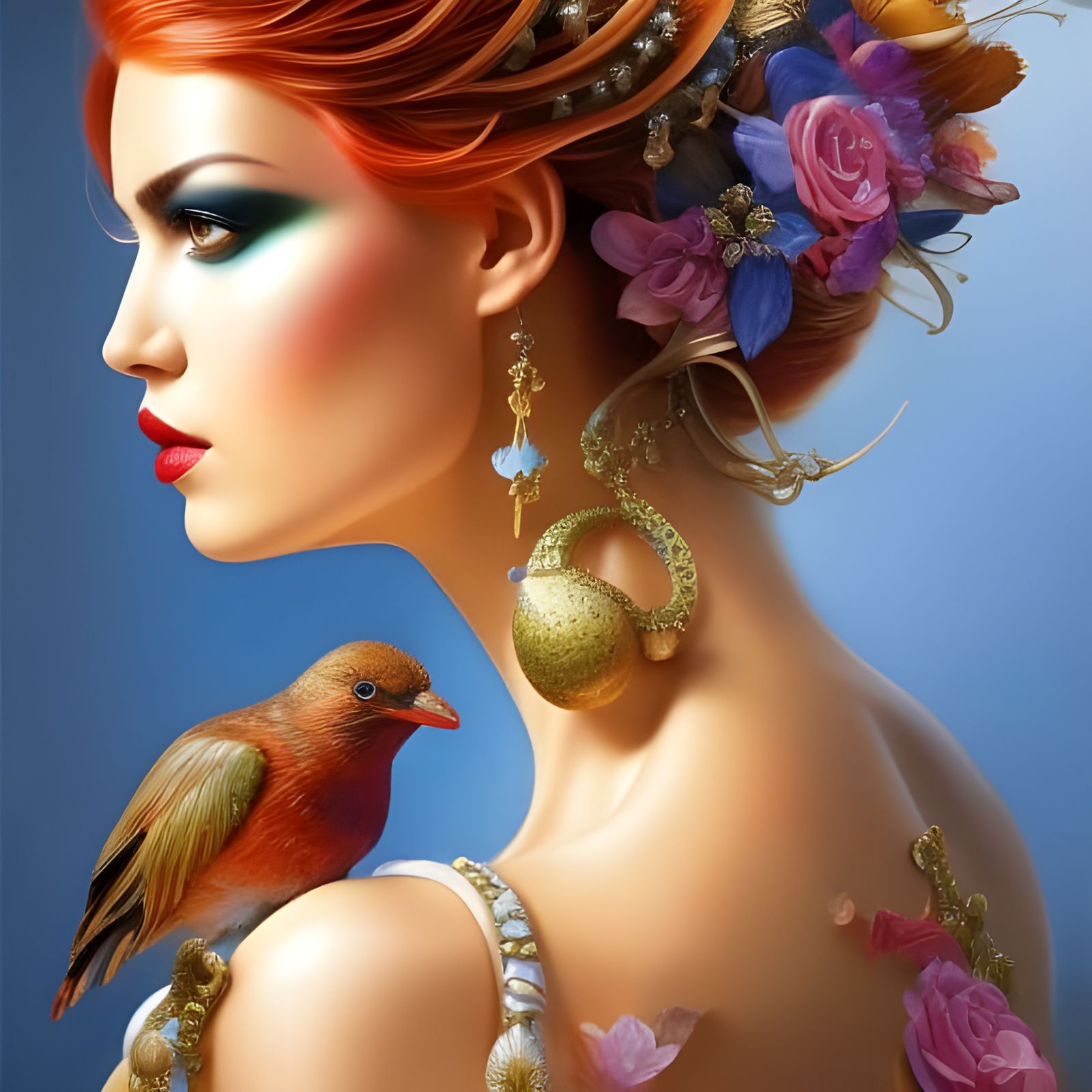 Intricate Papercraft Peonies in an Origami Style