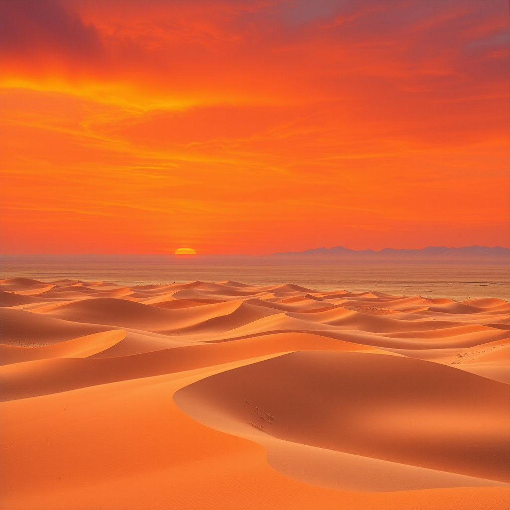 Desert Sunset in Rothko and Wyeth Style