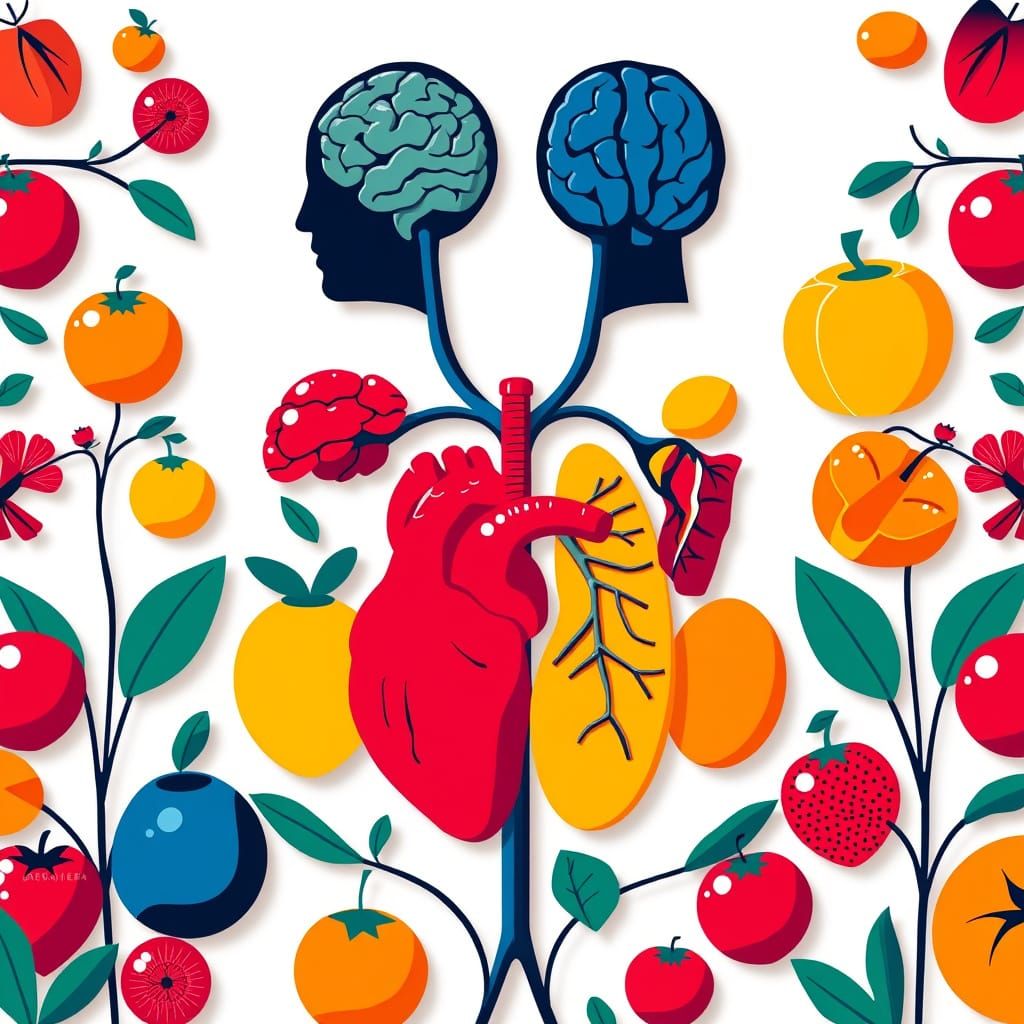 Geometric Organ Garden in Triadic Color Scheme