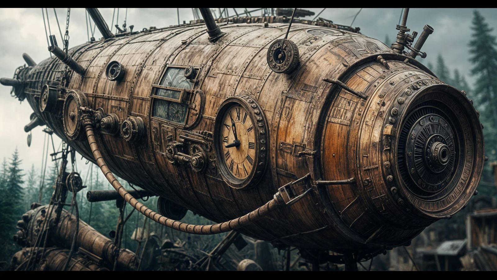 Steampunk Zeppelin junkyard
