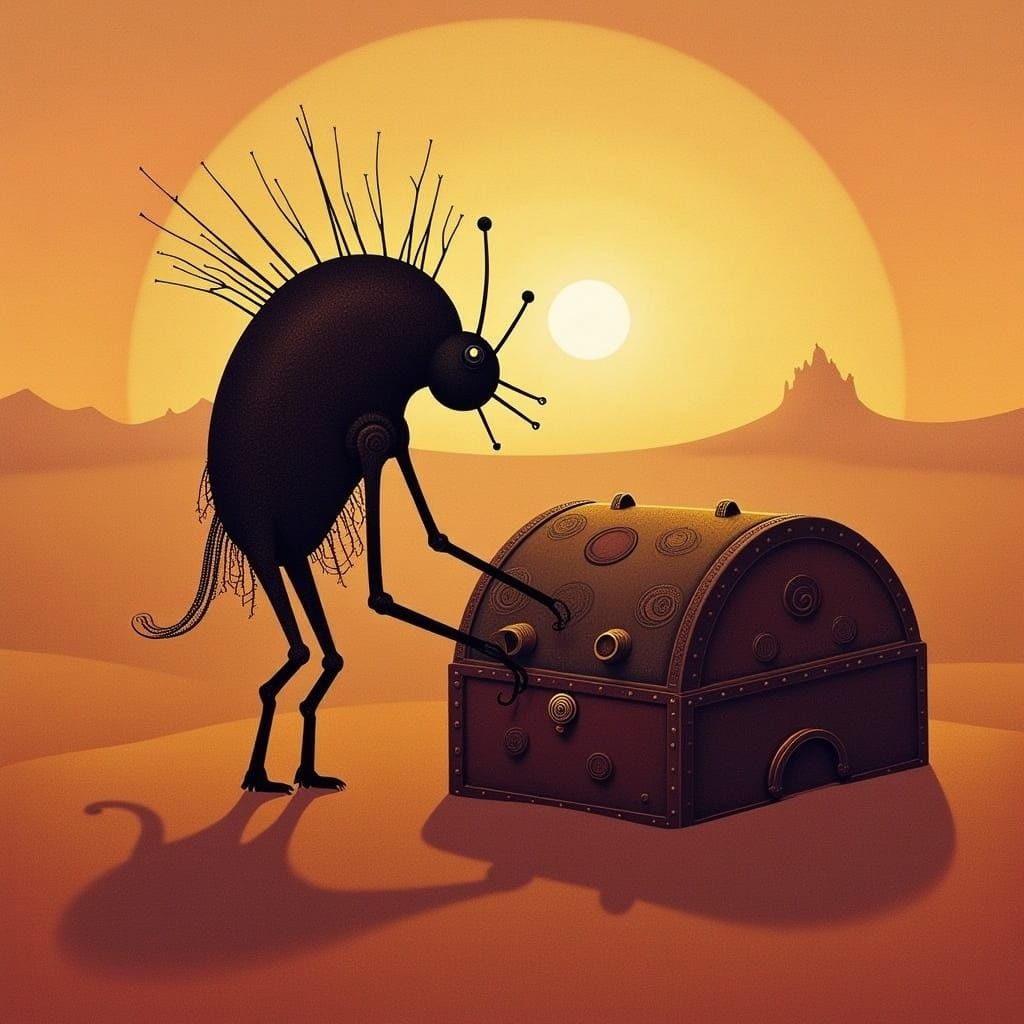 Robot Scavenger Finds Alien Treasure Chest