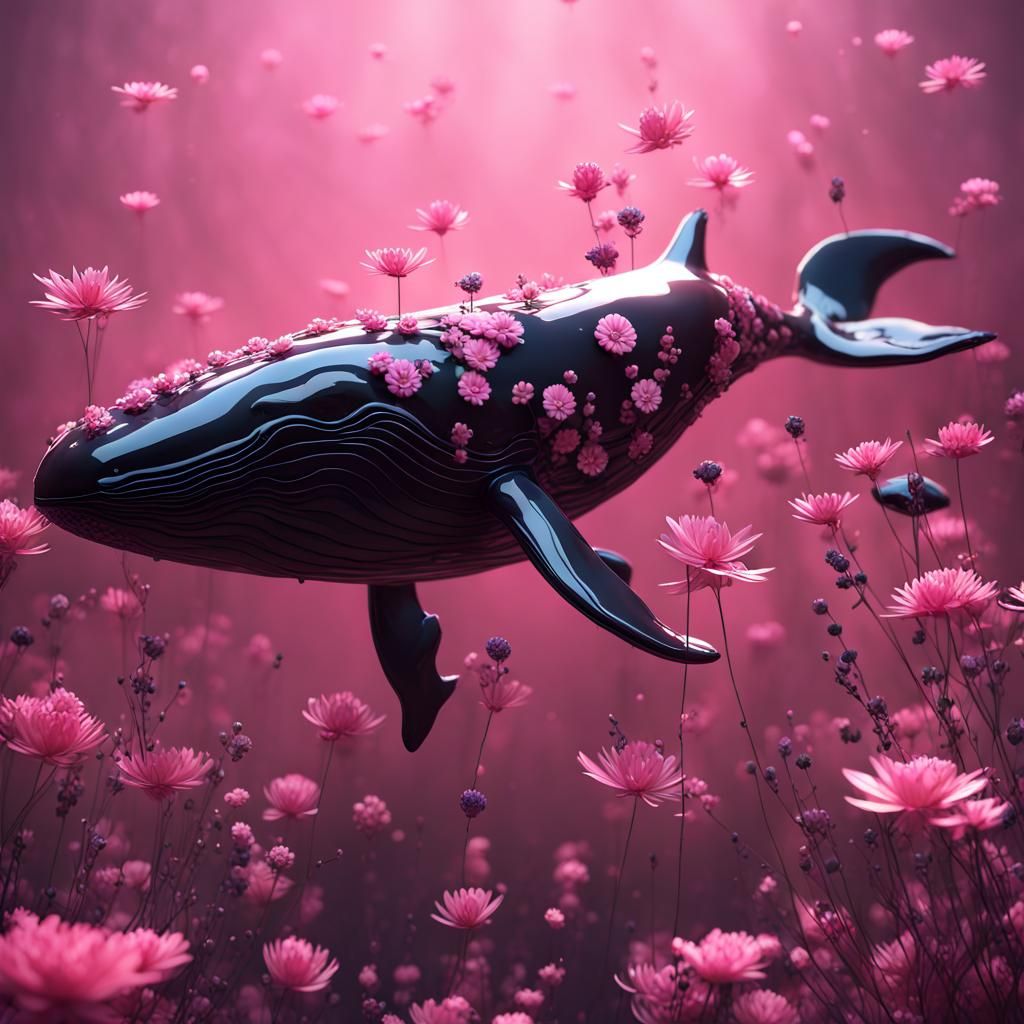 Whale Made of Glass Flowers: 3D Game Art