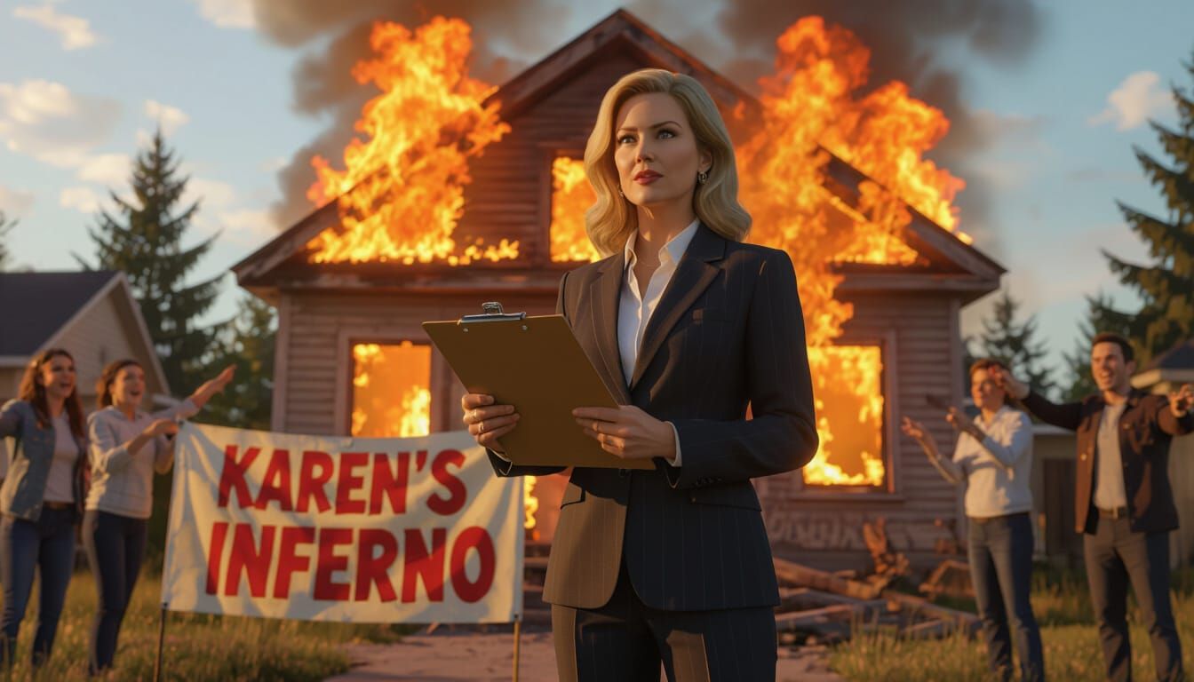 Karen's Inferno: 3D Rendered Digital Art