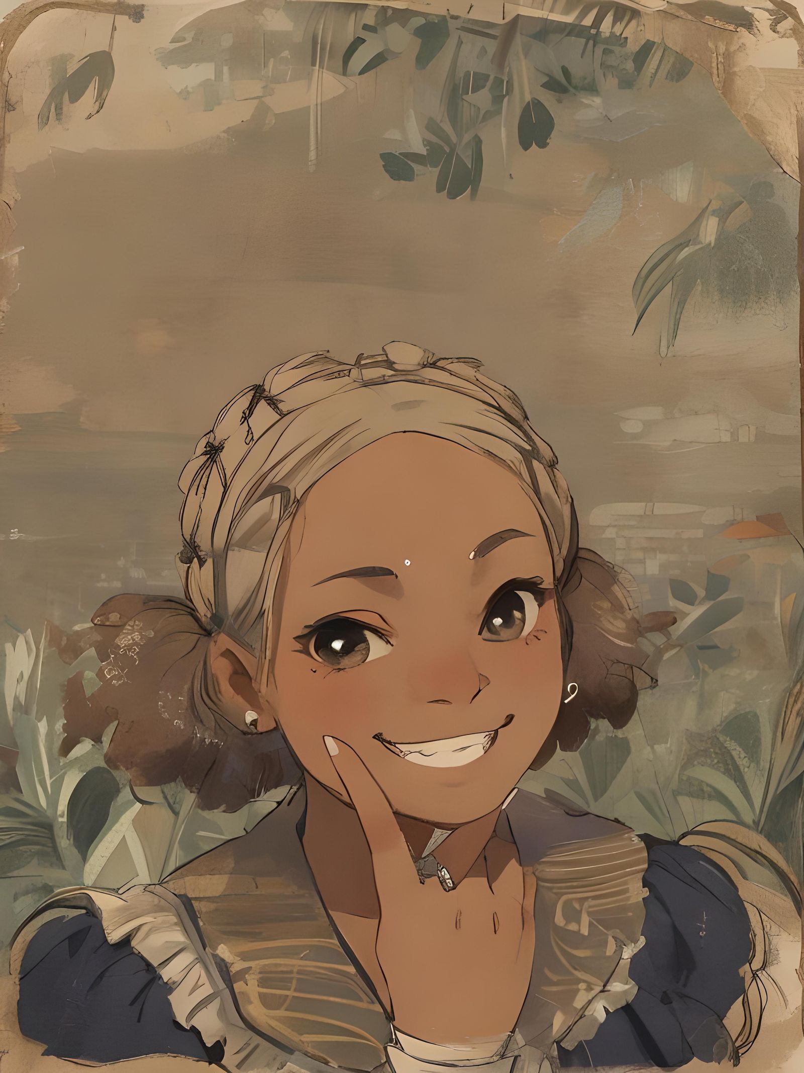 Sarcastic Young Woman in 19th Century Photo