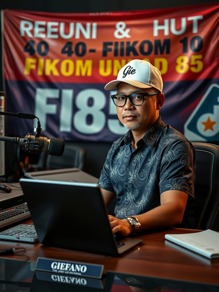 Dashing Melayu Music Maestro in Recording Studio