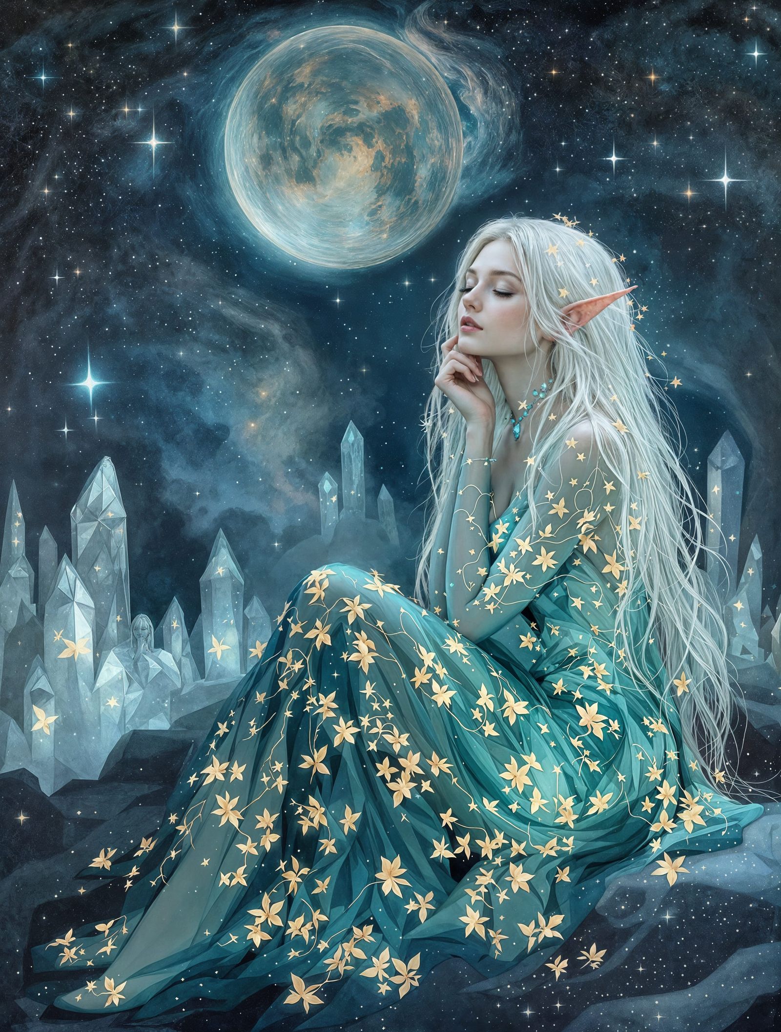 Whispers of the Dreaming Forest in Ethereal Painting