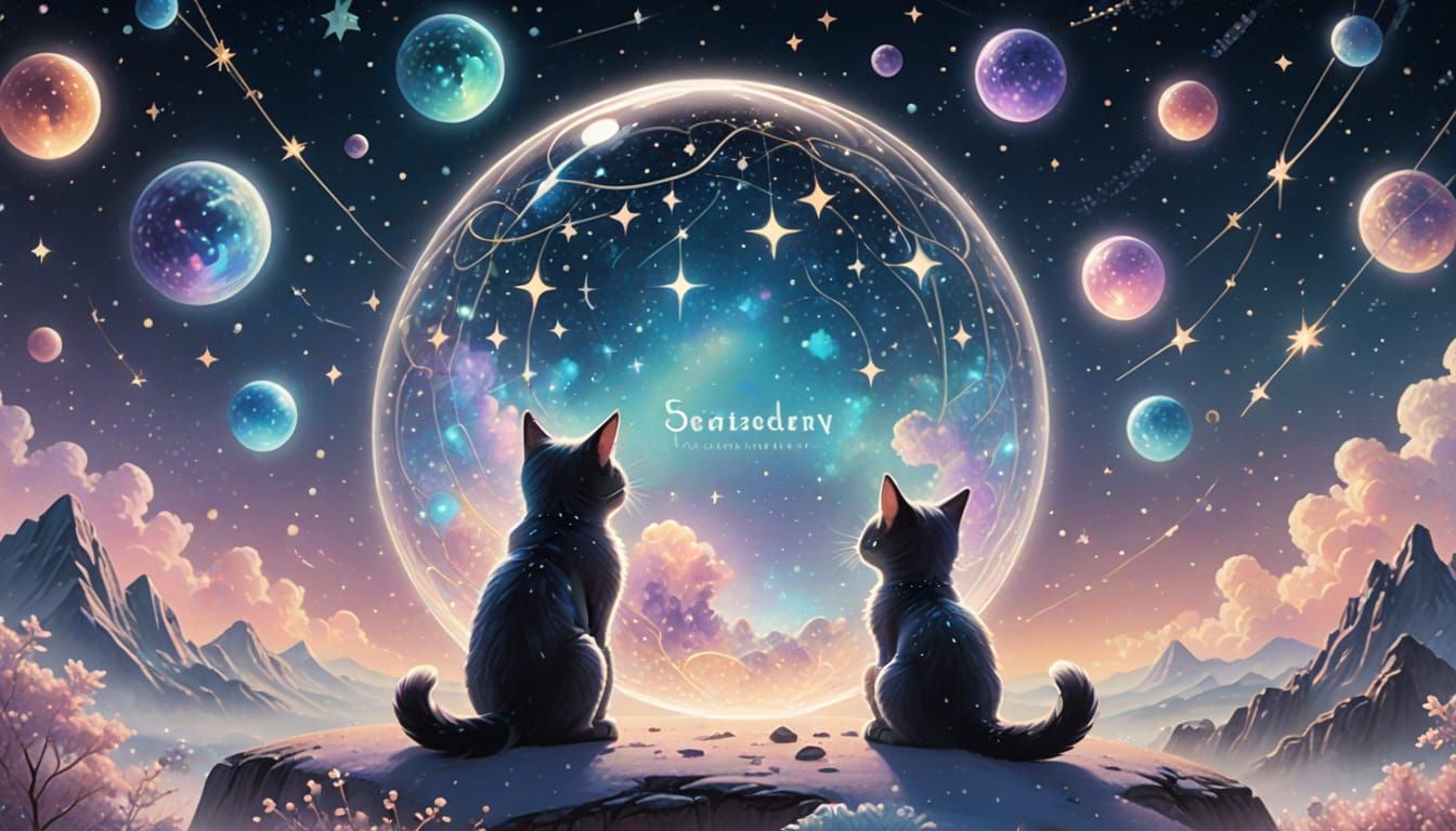 Cosmic Art Toys Collector Poster in Dreamlike Style