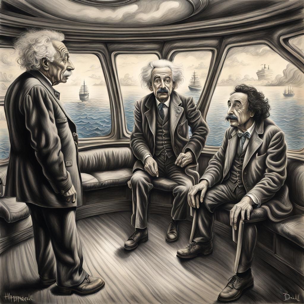 Superheroes Meet Einstein: Surreal Cruise Encounter
