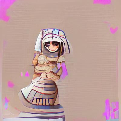 Cute Anime Mummy Girl Illustration