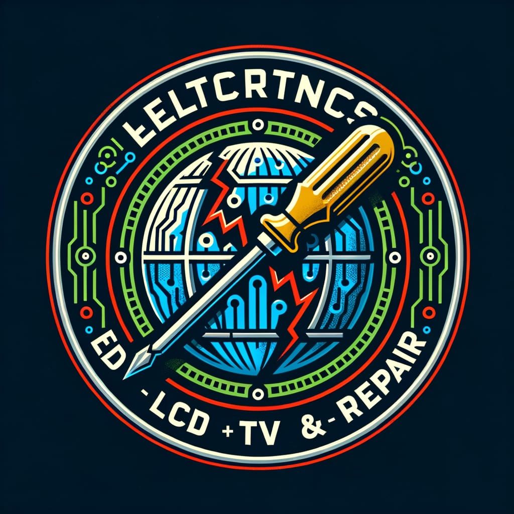 Circular Logo with Silver Frame and Electronic Emblem