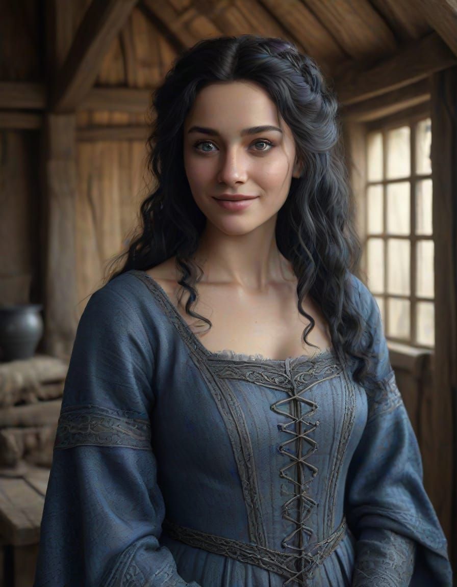 Medieval Mother of Kings in Opulent Digital Painting