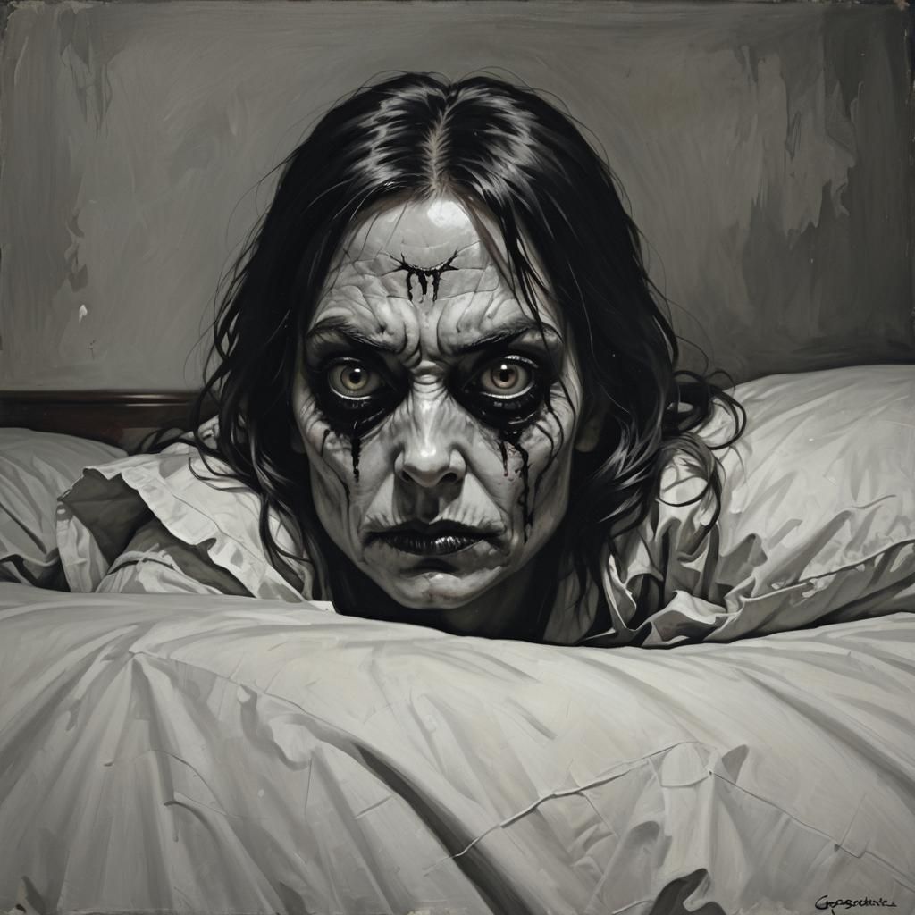 Sinister Bedroom Eyes: A Greg Rutkowski-Inspired Portrait