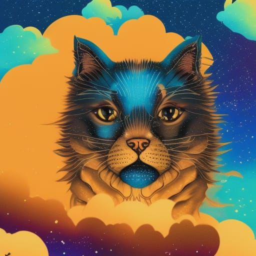 Cosmic Yin Yang: Cat of Stars and Dog of Sunshine