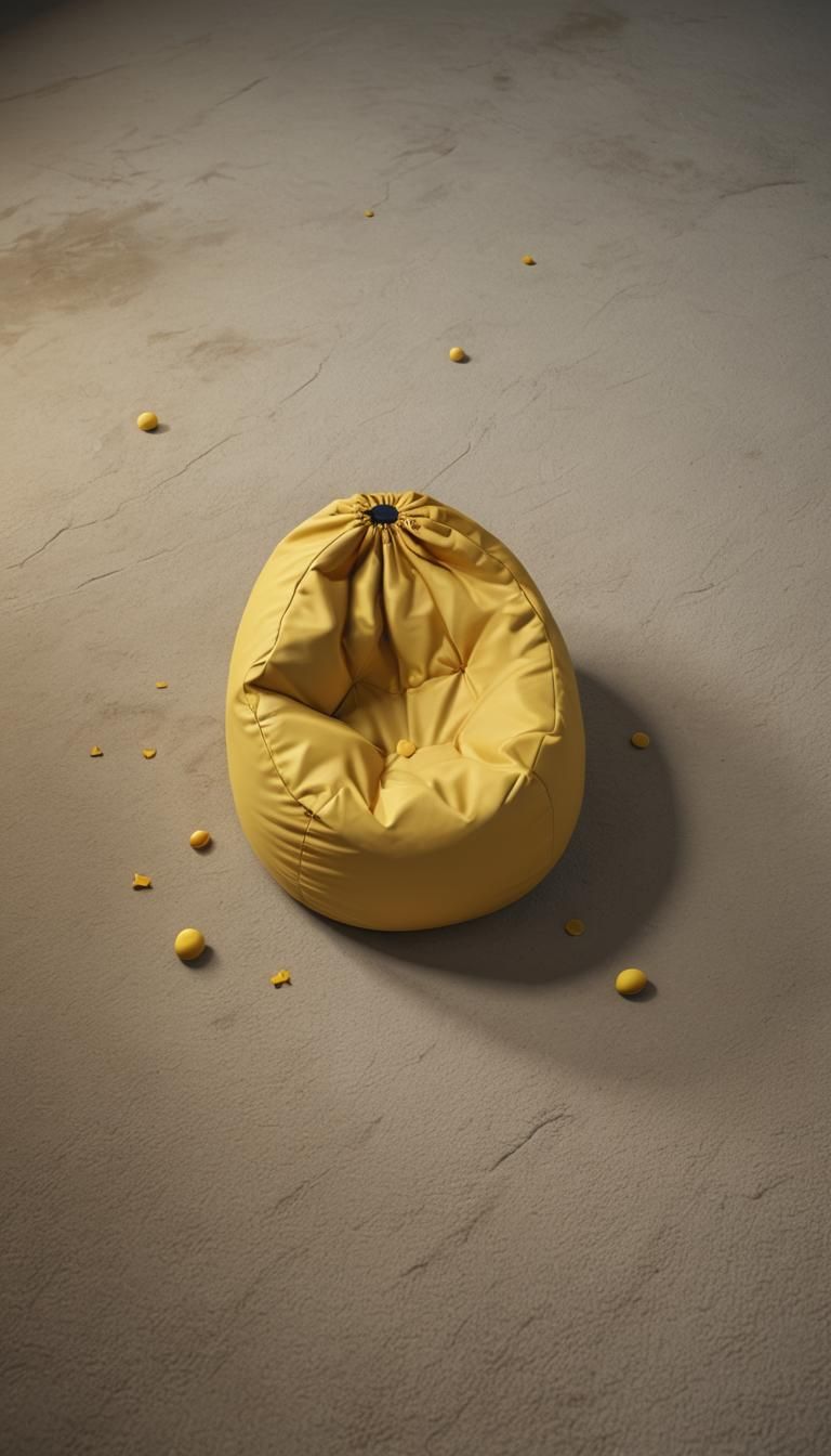 Yellow Moon Beanbag in Unreal Engine 5 Style