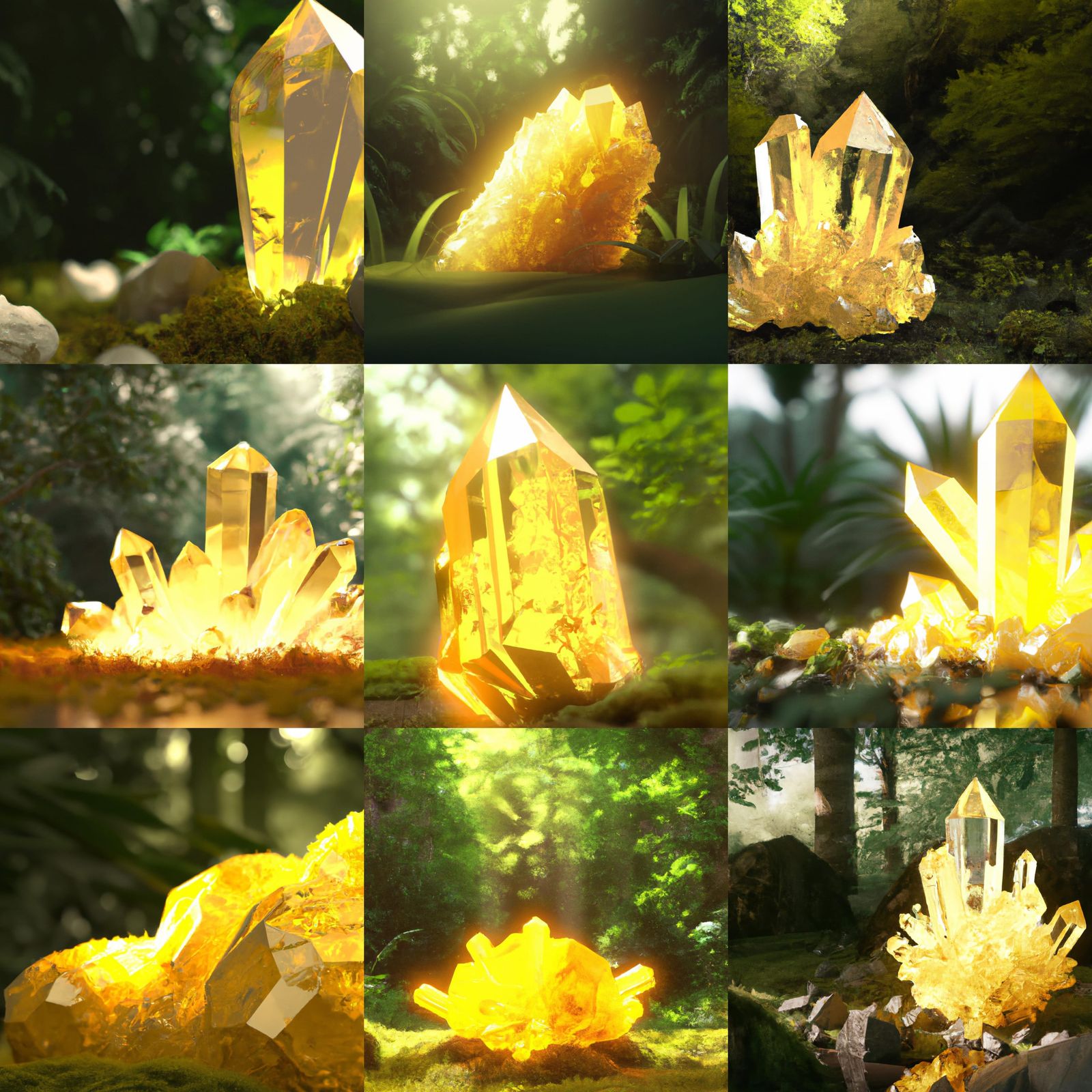 Large Yellow Quartz Crystal Cluster #1