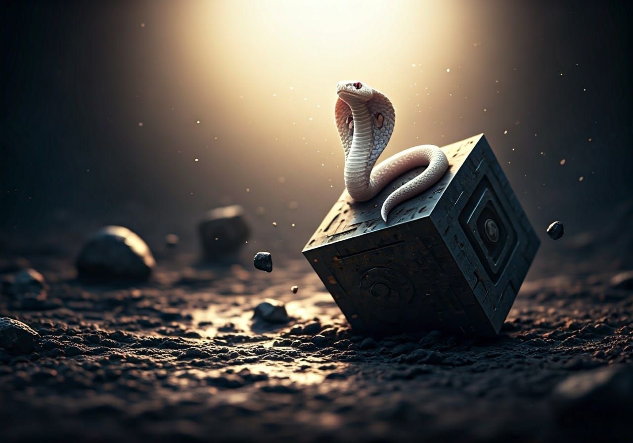 Mini Cobra Floating from Cube at Crash Site