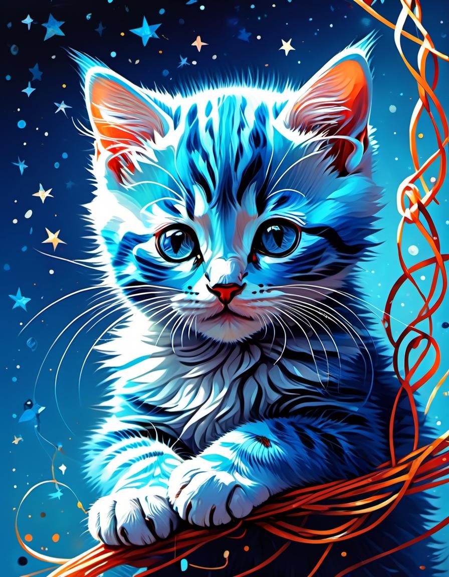 Kittens do love string!