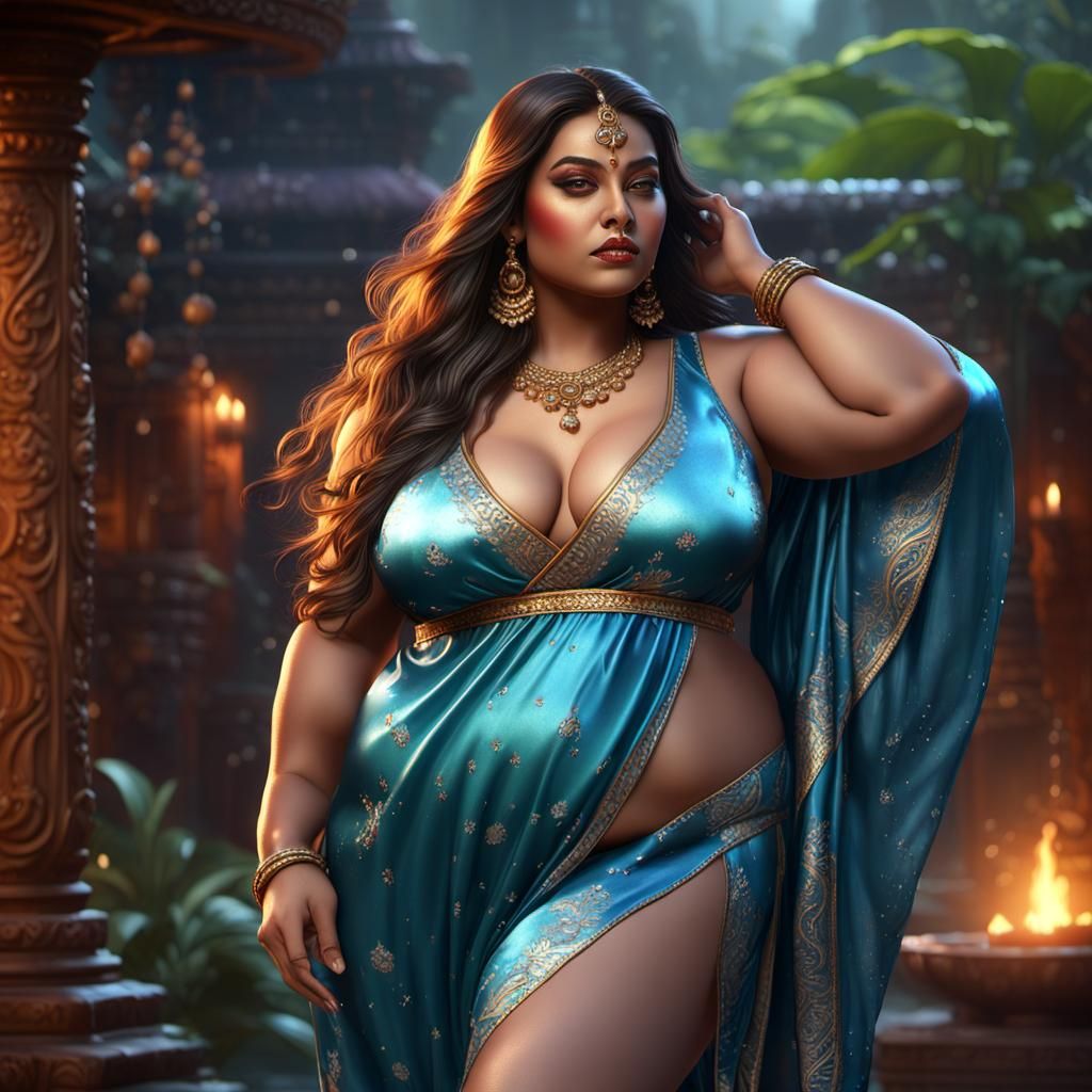 Fantasy Indian Goddess in Dark Fantasy Art Style