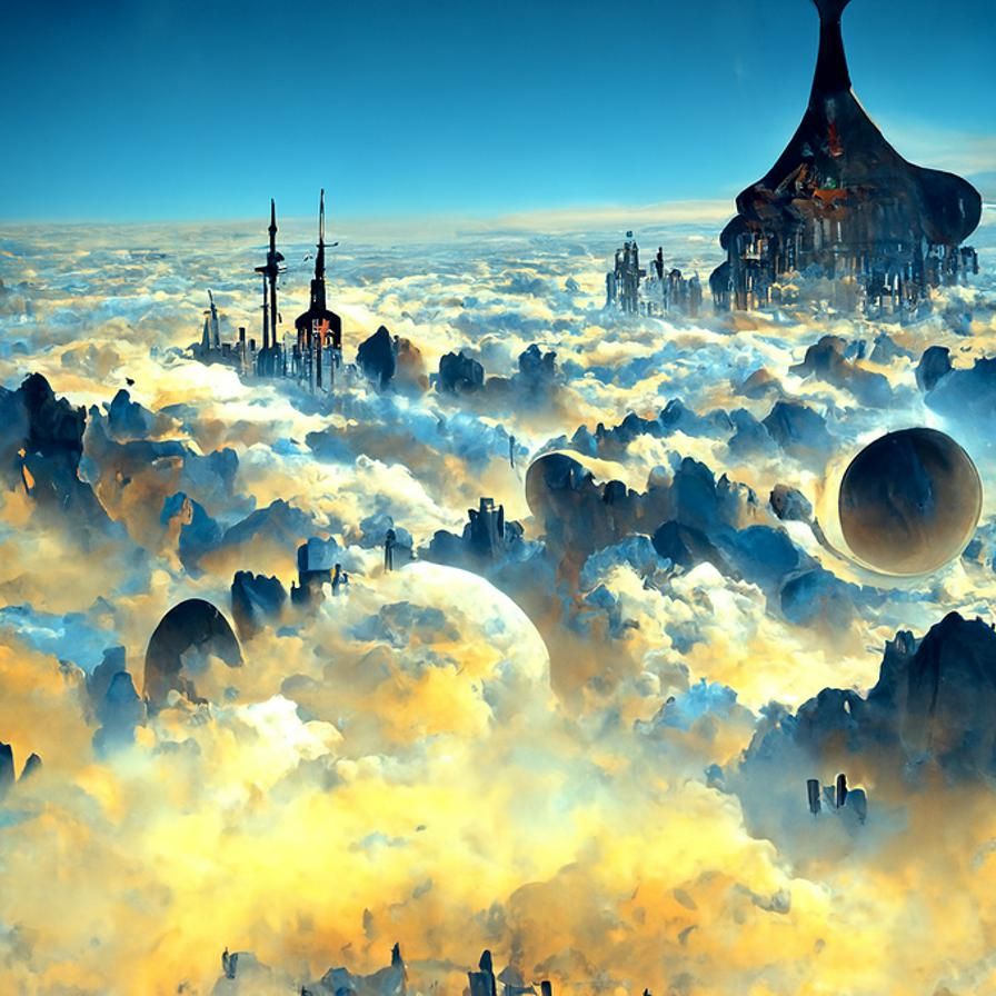 City Above The Clouds: A Psychedelic Sci-Fi Vision