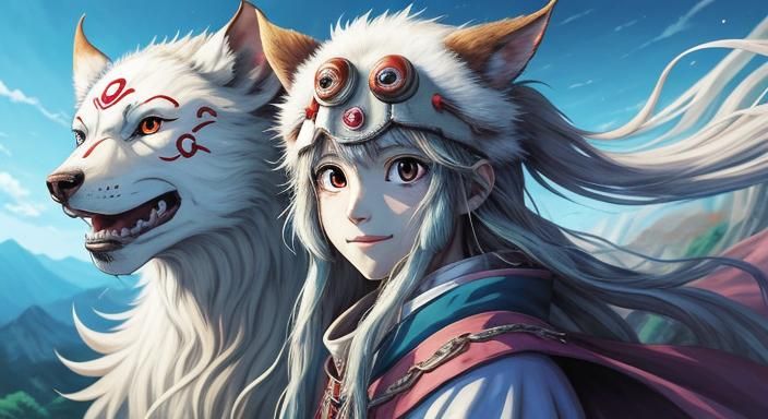 Princess Mononoke Smiling: Anime Key Visual
