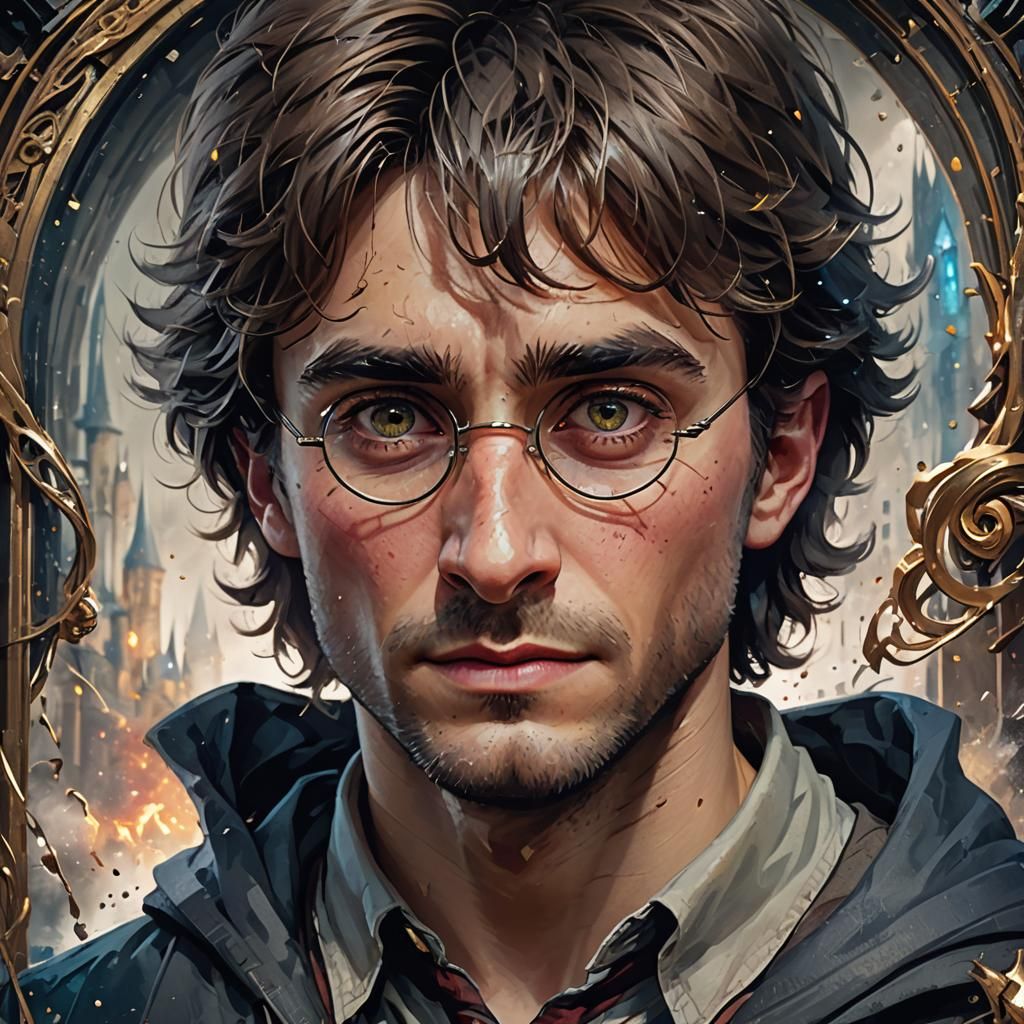 Harry Potter Portrait in Digital Art Style
