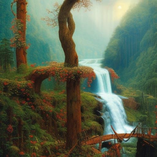 Dam Builder in Tetradic Colors: Vintage Movie Poster