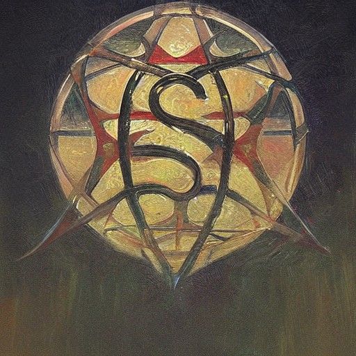 Abstract Sigil in Oil Painting Style