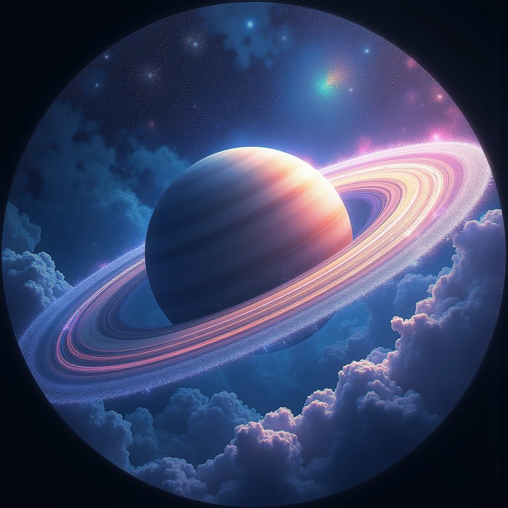 Cosmic Saturn Patch with NATO Emblem Stars