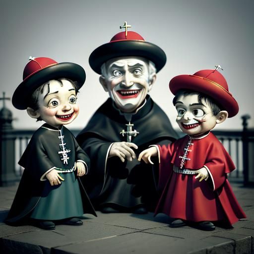 Sinister Cartoon Figures in Rich 3D Detail